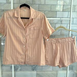 {{arket}} Blush Striped Pajama Set